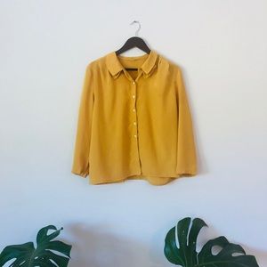 Vintage 100% Silk Peter Pan Collar Blouse